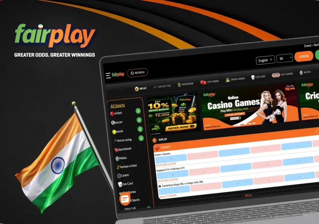 Fairplay sports betting and casino interface